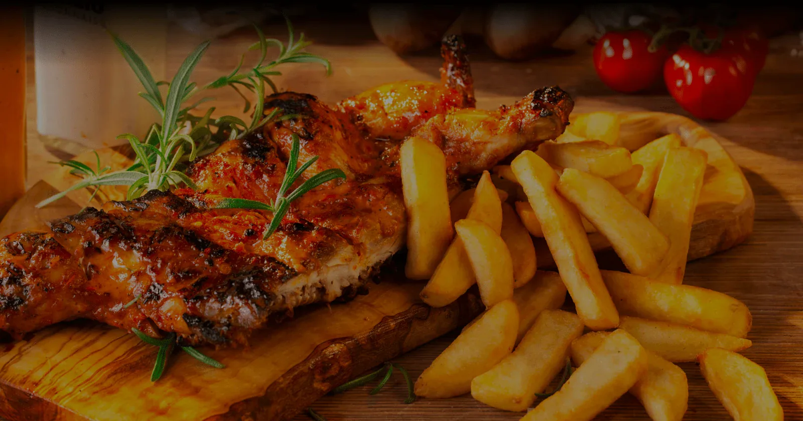 Signature grilled Manjaros chicken and chips